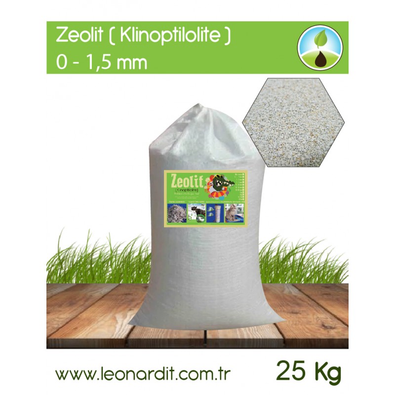 Zeolit ( Klinoptilolite ) 0,1 mm - 1,5 mm - 25 Kg